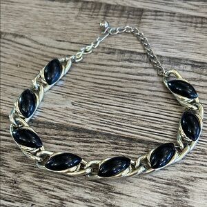 Elegant Black and Gold vintage Women's necklace